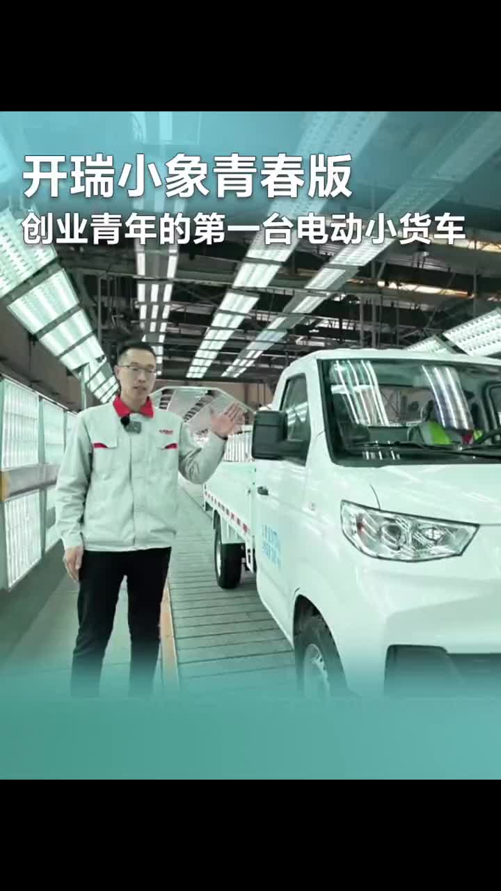 开瑞小象青春版创业青年的第一台电动小货车开瑞汽车 厉害我的车