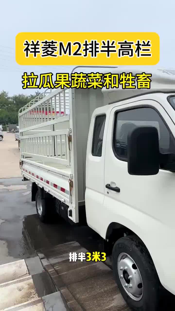 祥菱M2排半高栏现车到店，拉瓜果蔬菜拉牲畜再适合不过了#祥菱V5宽体重载小货车#福田祥