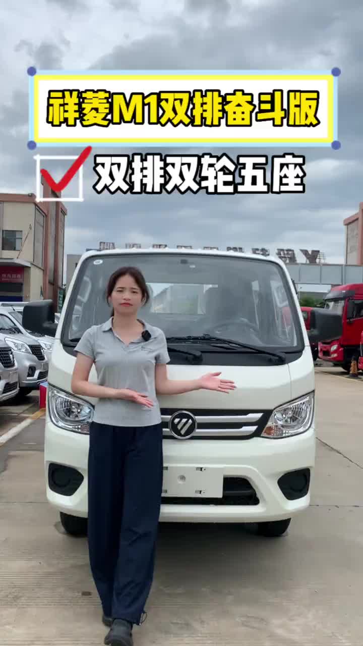 祥菱M1奋斗版双排双轮五座平板车 1.6排量三米三的尺寸 适合跑货运的车型 祥菱 福田祥菱价遇618 祥菱V5宽体重载小